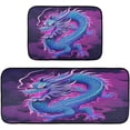 thumbnail image 1 of GZHJMY Kitchen Rugs 2 Piece Waterproof Non Slip Kitchen Mat Dragon Purple Kitchen Rug Set for Sink Office Kitchen Cafe, 19.7"x47.2"+19.7"x27.6" Carpet Runner, 1 of 7