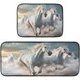 thumbnail image 1 of GZHJMY Kitchen Rugs 2 Piece Waterproof Non Slip Kitchen Mat Horses Running Kitchen Rug Set for Sink Office Kitchen Cafe, 19.7"x47.2"+19.7"x27.6" Carpet Runner, 1 of 7