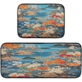 thumbnail image 1 of GZHJMY Kitchen Rugs 2 Piece Waterproof Non Slip Kitchen Mat Japanese Flowers Kitchen Rug Set for Sink Office Kitchen Cafe, 19.7"x47.2"+19.7"x27.6" Carpet Runner, 1 of 7