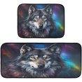 thumbnail image 1 of GZHJMY Kitchen Rugs 2 Piece Waterproof Non Slip Kitchen Mat Starry Night Wolf Kitchen Rug Set for Sink Office Kitchen Cafe, 19.7"x47.2"+19.7"x27.6" Carpet Runner, 1 of 7
