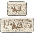 thumbnail image 1 of GZHJMY Kitchen Rugs 2 Piece Waterproof Non Slip Kitchen Mat Western Desert Cowboy Kitchen Rug Set for Sink Office Kitchen Cafe, 19.7"x47.2"+19.7"x27.6" Carpet Runner, 1 of 7