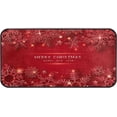 thumbnail image 1 of GZHJMY Kitchen Rugs,Dark Red Xmas Snowflakes Non Slip Washable Cushioned Carpets Polyester AntiFatigue Comfort Porch Floor Mat Doormat Christmas Decoration, 39"x20", 1 of 7
