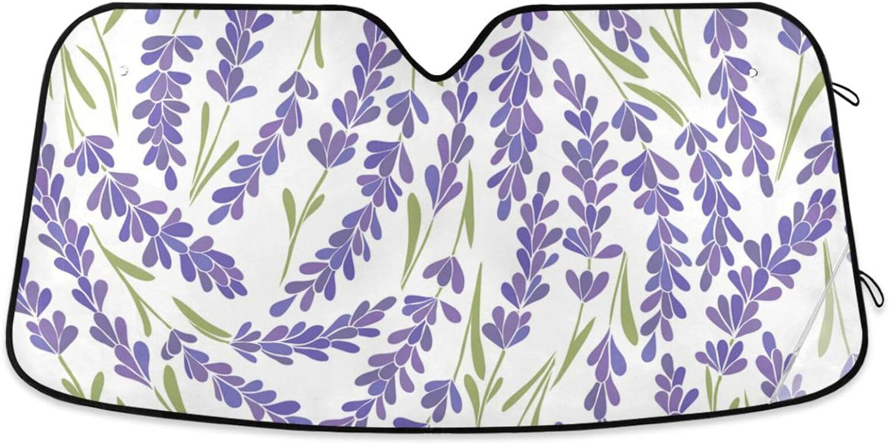 GZHJMY Lavender Car Windshield Sun Shade Foldable Sun Shield Shade for ...