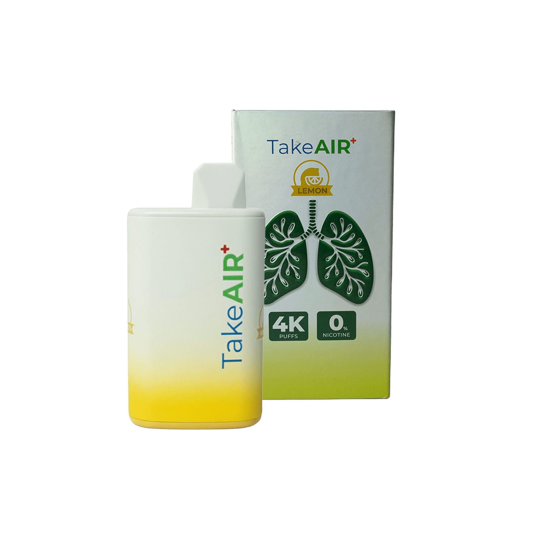 TakeAIR+ Nicotine-Free Diffuser Over 4K Puffs, All Natural, Smokeless Inhaler, Lemon