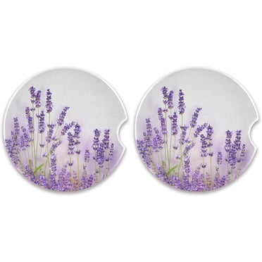 Burbuja Highland Cow With Flowers Car Coasters For Cup Holder 2 Pack