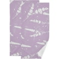 thumbnail image 1 of GZHJMY Lavender Soft Hand Towels, 2 Pcs Absorbent Bath Towel Decorative Fingertip Towels for Bathroom Gym Spa Hotel Beach Swimming Pool,14.4"x 28.3", 1 of 7