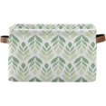 thumbnail image 1 of GZHJMY Leaf Print Storage Bins Foldable Canvas Fabric Storage Basket with Handles for Organizing, Large Storage Baskets for Shelves Closet Collapsible Organizer, 1 of 7