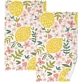 thumbnail image 1 of GZHJMY Lemon Cotton Towels Set 2 Pcs Absorbent Hand Towel Face Towels Kitchen Towels Bath Towels for Bathroom Laundry Room Kitchen 16 x 28 Inches, 1 of 7