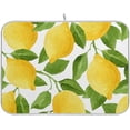 thumbnail image 1 of GZHJMY Lemon Dish Drying Mat,Absorbent Microfiber Quick Drying Pad Protector for Dish Drainer Rack,Kitchen Counter Top,16 x18 inch, 1 of 7