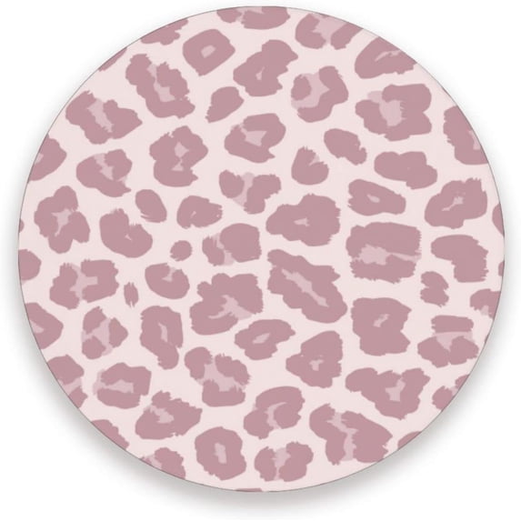 GZHJMY Leopard Print Round Coasters for Drinks,Absorbent Heat Resistant Coaster for Tabletop Protection,Suitable for Kinds of Cups, Wooden Table, Home Decor 1pcs