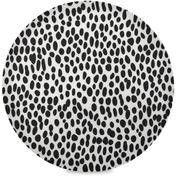 GZHJMY Leopard Print Round Placemats 15.4in, Washable Heat Resistant Table Mats for Dining Tables Kitchen Wedding Party Decoration Plate Mats Set of 4 Table Mat