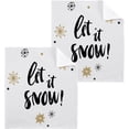 thumbnail image 1 of GZHJMY Let It Snow Snowflake Wash Cloths 2 Pcs Small Cotton Wash Towels for Kitchen Bathroom, 1 of 5
