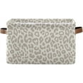 thumbnail image 1 of GZHJMY Light Leopard Print Foldable Canvas Storage Bin, Sturdy Fabric Storage Basket with Handles, Storage Cube Box for Organizing Shelf Nursery Toy Closet 1PCS#821, 1 of 7