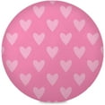 thumbnail image 1 of GZHJMY Light Pink Hearts Round Placemats Durable Non-Slip Heat and Stain Resistant Placemat for Kitchen Table Decoration Outdoor BBQ Activities(6PCS) Table Mat, 1 of 7