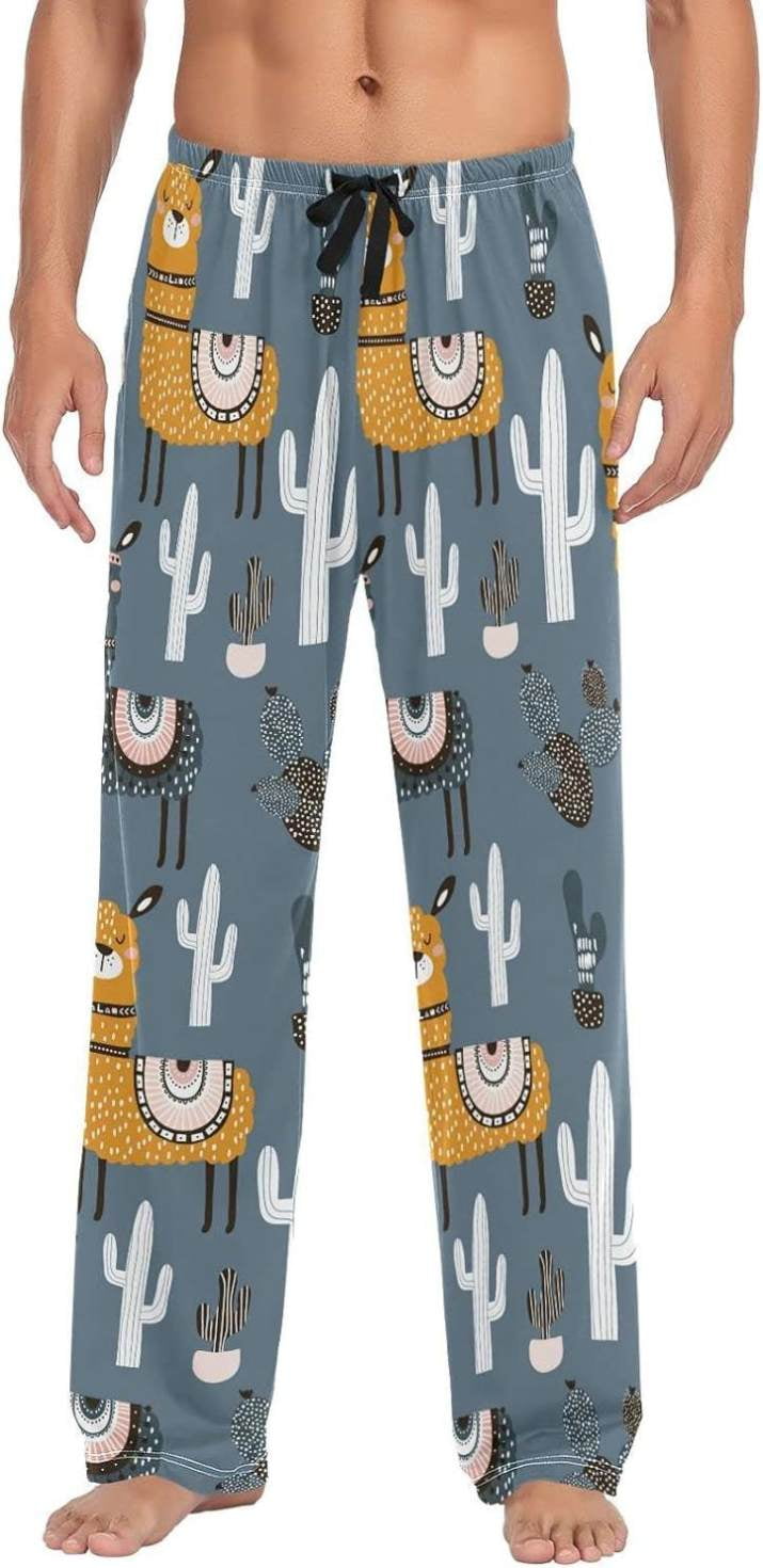 GZHJMY Llama Pajama Pants for Men, Lounge Pants Lightweight Men Pajama