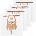 thumbnail image 1 of GZHJMY Love Sloth Cotton Wash Cloths, Facial Cleansing Cloths Super Soft Absorbent Face Hand Towel Fingertip Towel Washcloths Set of 4, 12 x 12 inch, 1 of 6