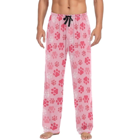 GZHJMY Lovely Dog Claw Mens Pajama Pants, Comfortable and Soft Men Pajama Bottoms with Pockets and Drawstring, Christmas New Year Birthday Father's Day