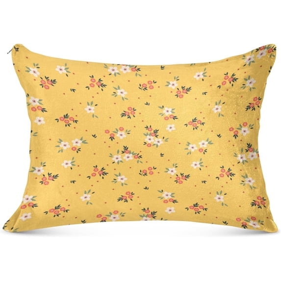 GZHJMY Lovely Flower Pillowcase Standard Size, Super Soft Pillow Shams Covers, Plush Cozy Pillow Cases with Zipper, 20" X 26"(122)
