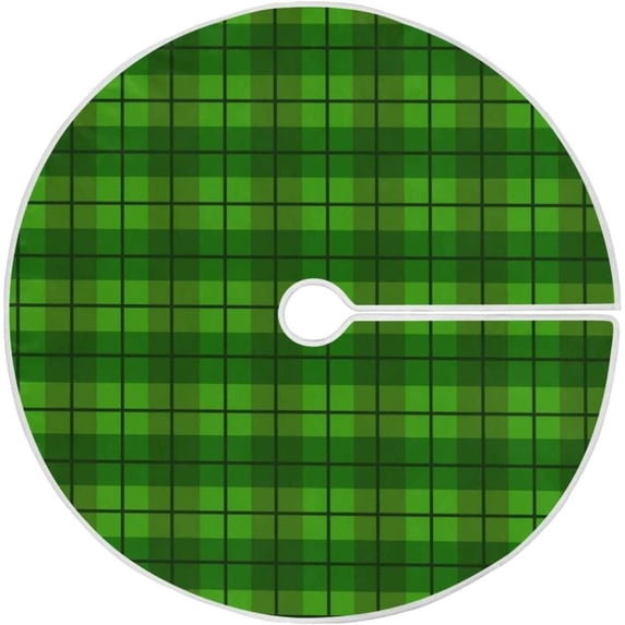 GZHJMY Lucky Clover Christmas Tree Skirt 36", St. Patrick's Day Tree Skirt Double Layers Polyester Easter Tree Skirt for St. Patrick's Day Holiday Party Decoration