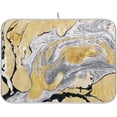 thumbnail image 1 of GZHJMY Marble Canvas Yellow Grey Dish Drying Mat Microfiber Absorbent Drying Pad Heat Resistant Kitchen Island Protector Housewarming Gift 16" × 18", 1 of 6