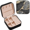 thumbnail image 1 of GZHJMY Marble Travel Jewelry Organizer Portable PU Leather Jewelry Box for Womens Earring Necklace Bracelets, 1 of 7