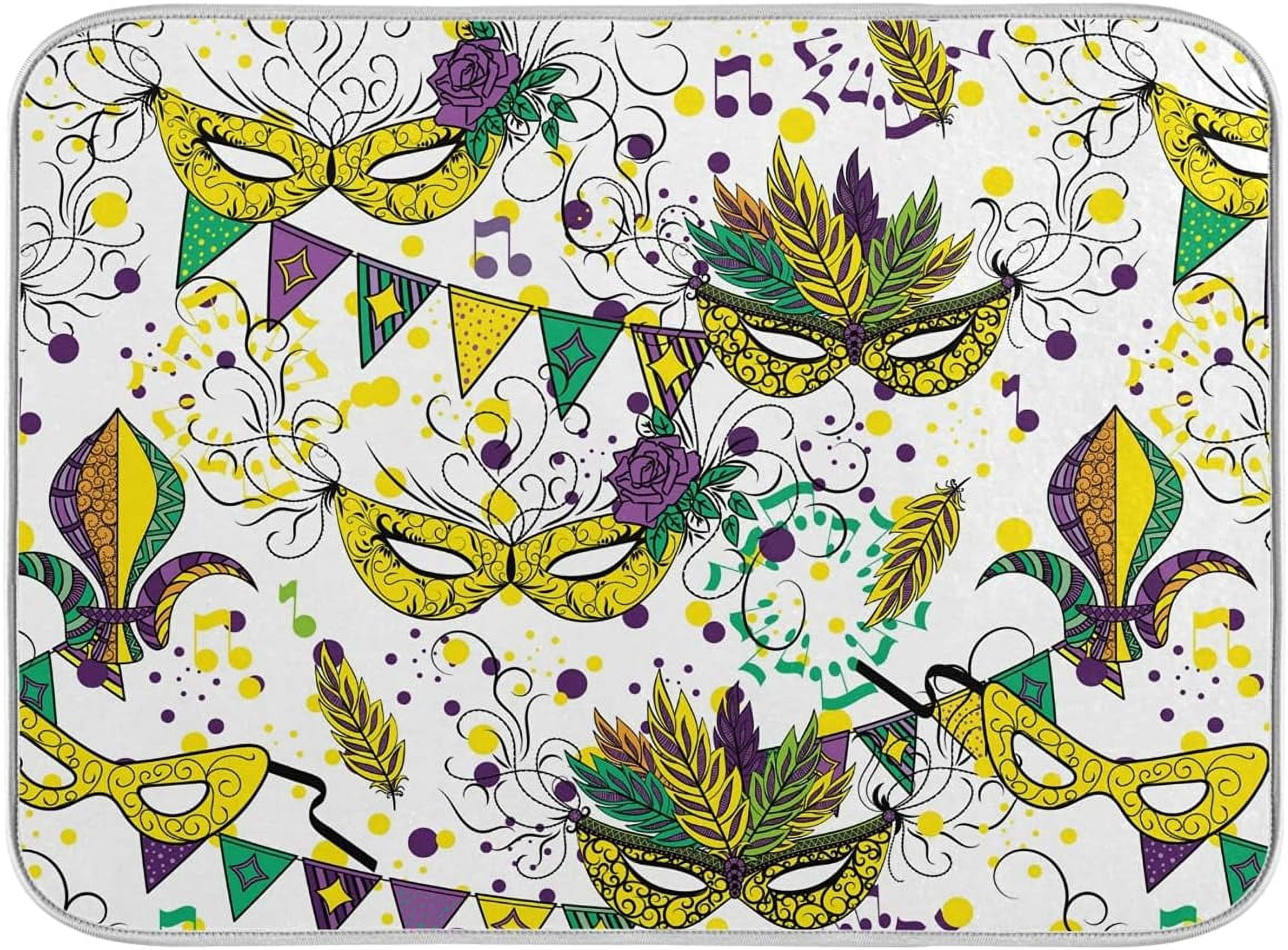 mardi gras kitchen mat