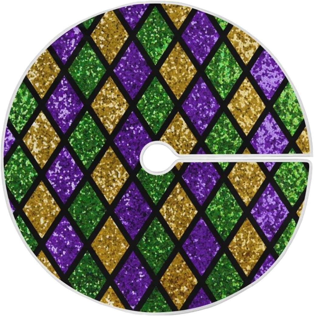 mardi gras christmas tree skirt