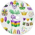 thumbnail image 1 of GZHJMY Mardi Gras Christmas Tree Skirt, Tree Skirt for Holiday Party Home Christmas Day Ornaments, 47.2", 1 of 6