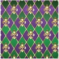 thumbnail image 1 of GZHJMY Mardi Gras Cloth Napkin Fleur De Lis Golden Zigzag Purple Green Kitchen Dining Table Decor Dinner Napkin Festive for Gathering Party Favors Carnival 6 Pack 20" × 20", 1 of 6