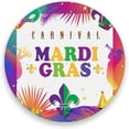 thumbnail image 1 of GZHJMY Mardi Gras Colorful Heraldic Lilyes Drink Coasters 1PCS,Absorbent Coaster,Marble Style Ceramic Bar Coaster for Tabletop Protection,Suitable for Kinds of Cups, 1 of 6