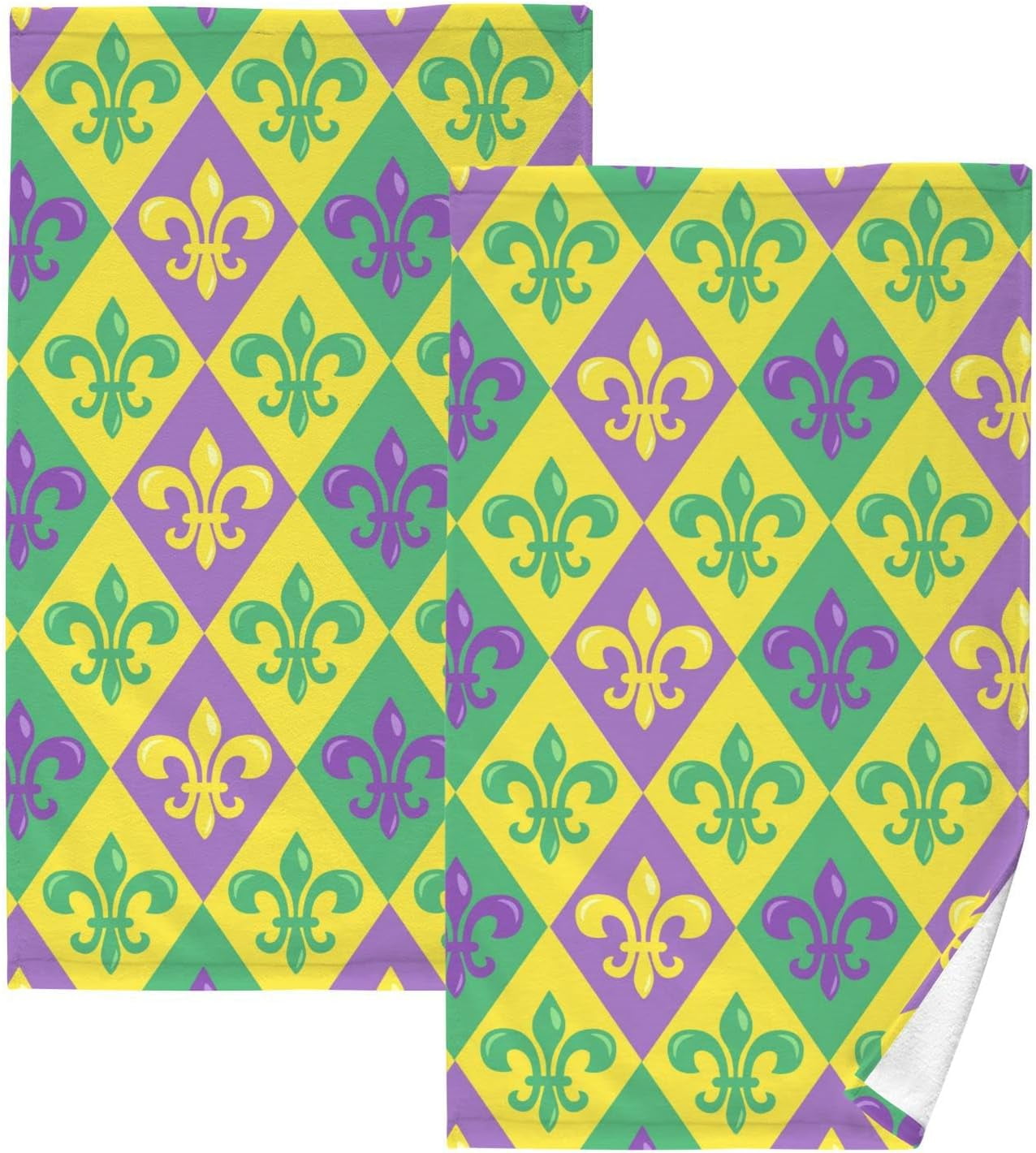 mardi gras bathroom hand towels