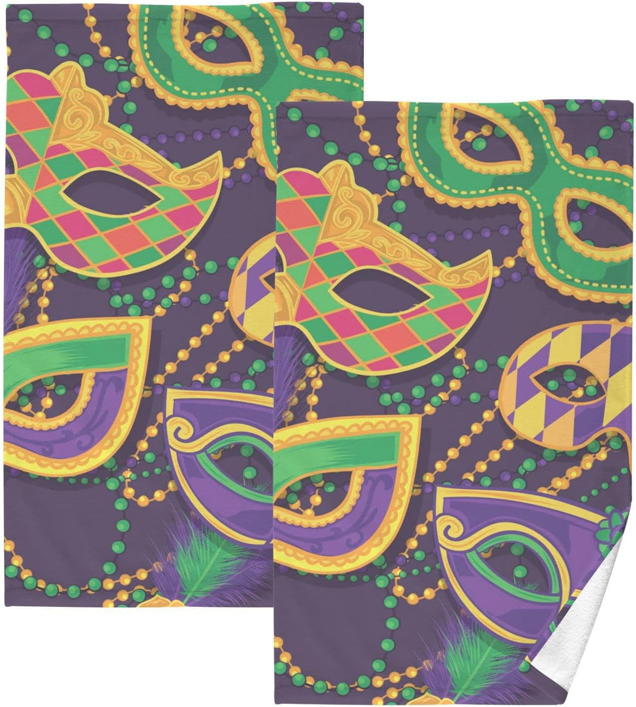 mardi gras bathroom hand towels