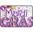 thumbnail image 1 of GZHJMY Mardi Gras Door Mats Non-Slip Washable Indoor Outdoor Entrance Welcome Floor Mat for Kitchen Bathroom Bedroom Home Decor, 23.6"x15.7", 1 of 7