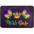 thumbnail image 1 of GZHJMY Mardi Gras Door Mats Non-Slip Washable Indoor Outdoor Entrance Welcome Floor Mat for Kitchen Bathroom Bedroom Home Decor, 23.6"x15.7", 1 of 7