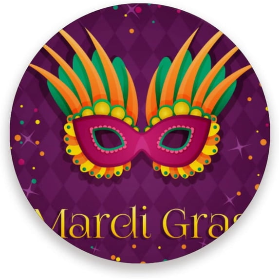GZHJMY Mardi Gras Masquerade Party Mask Feather Drink Coasters 1PCS,Absorbent Coaster,Marble Style Ceramic Bar Coaster for Tabletop Protection,Suitable for Kinds of Cups