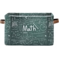 thumbnail image 1 of GZHJMY Math Formula Equation Doodle Storage Baskets Rectangle Foldable Canvas Fabric Organizer Storage Boxes with Handles for Home Office Decorative Closet Shelves Clothes Storage, 1 of 7