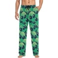 thumbnail image 1 of GZHJMY Men’s Cotton Pajama Pant – Cute Aliens Print Lounge Pjs Bottom with Pockets Drawstring, Pajama Bottoms for Home and Rest, Large, 1 of 5