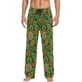 thumbnail image 1 of GZHJMY Men's Leopard Bananas and Pineapples Sleep Pajama Pant, Soft and Comfortable Lounge Sleep Bottoms with Pockets, Men's Sleepwear with Custom Print, X-Large, 1 of 7