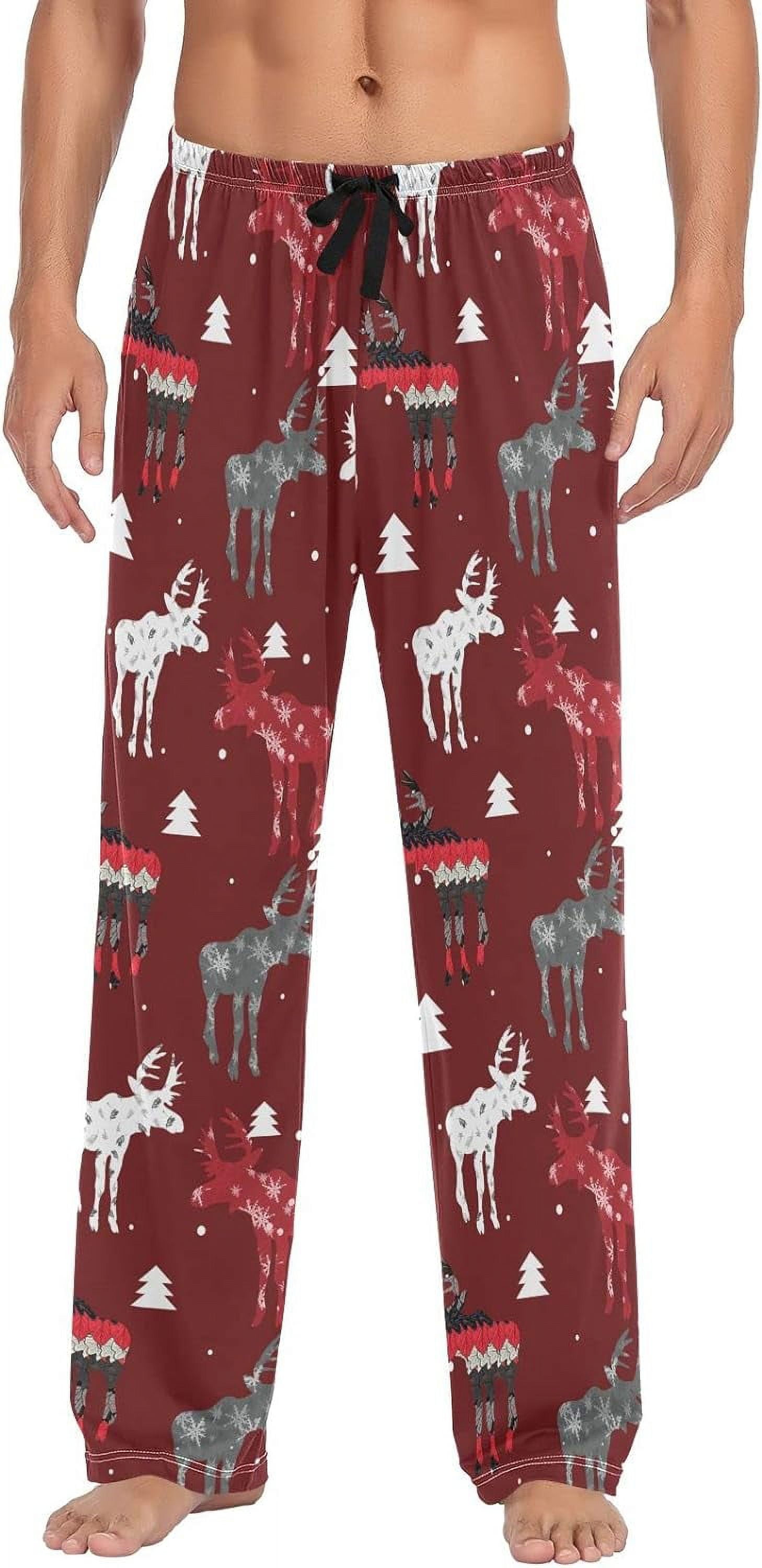 GZHJMY Men's Pajama Pants Sleepwear Lounge Pajama Bottoms with Pocket ...