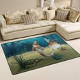 thumbnail image 1 of GZHJMY Mermaid Non Slip Area Rug for Living Dinning Room Bedroom Kitchen, 3' x 5'(39 x 60 Inches / 100 x 150 cm), Mermaid Turtle Nursery Rug Floor Carpet Yoga Mat, 1 of 6