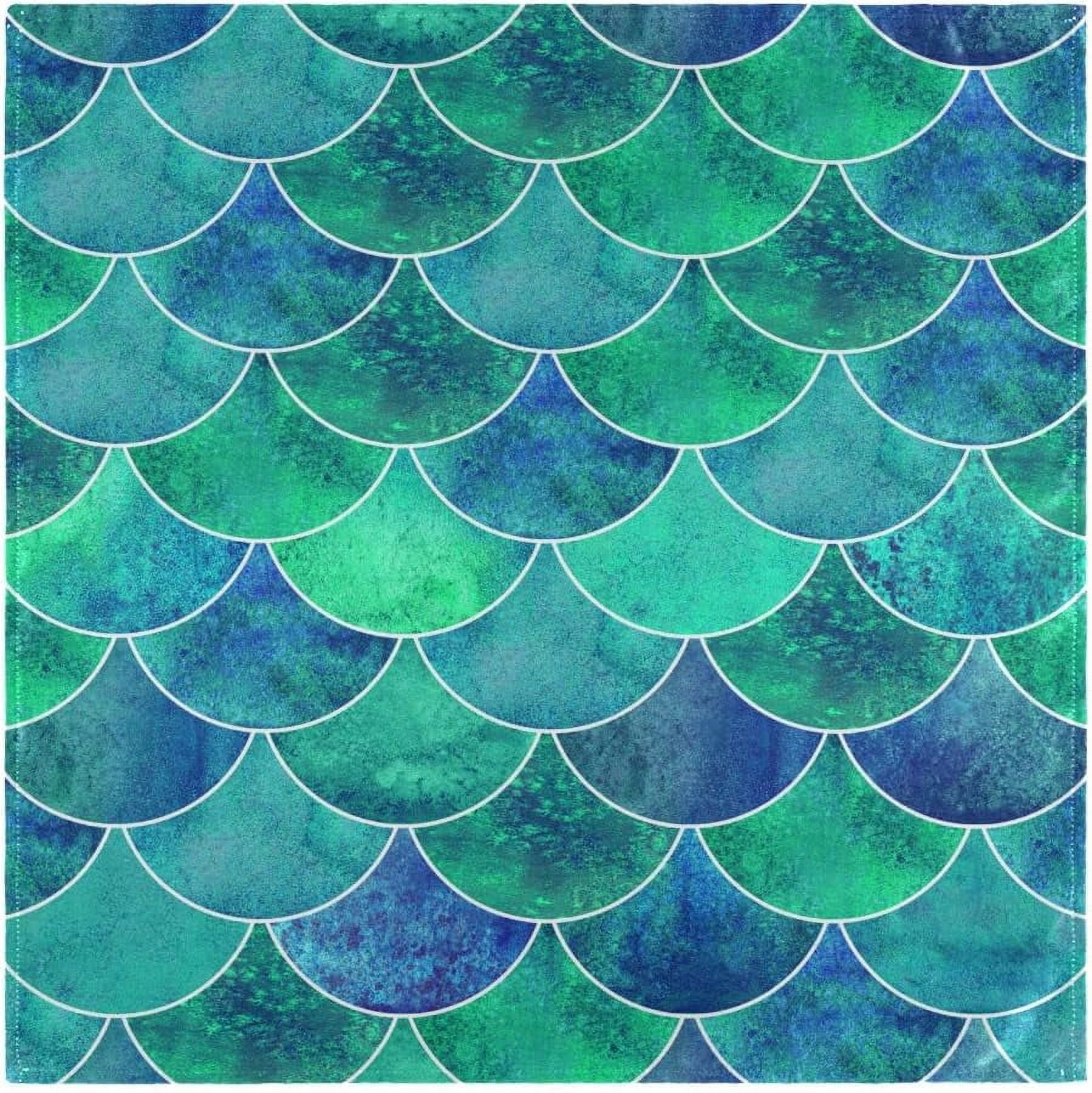 GZHJMY Mermaid Scales Cloth Dinner Napkins Everyday Use 20