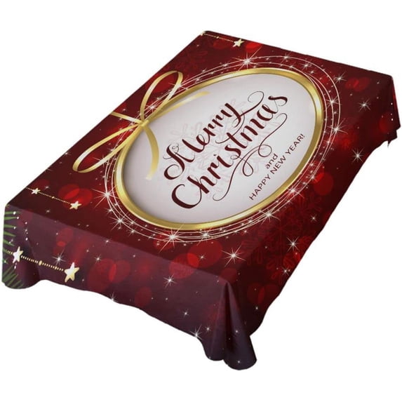 GZHJMY Merry Christmas Outdoor Tablecloth 54x54In,Rectangle Table Cover Kitchen Dinner for Outdoor and Indoor Party Holiday Hotel BBQ-Christmas716 Home Decor