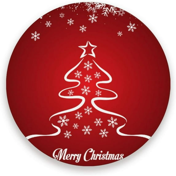 GZHJMY Merry Christmas Round Coasters for Drinks,Absorbent Heat Resistant Coaster for Tabletop Protection,Suitable for Kinds of Cups, Wooden Table, Home Decor 1pcs