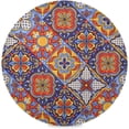 thumbnail image 1 of GZHJMY Mexican Ceramic Tile Pattern Round Placemats for Dining Table Washable Placemats Non-Slip Heat Resistant Kitchen Table Mats Set of 4, 1 of 7