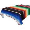 thumbnail image 1 of GZHJMY Mexican Serape Blanket Stripe Square Tablecloth, Waterproof Stain Wrinkle Resistant Washable Polyester Table Cover for Picnic Dinner Holiday Kitchen Party Decor, 54 x 54 in Home Decor, 1 of 7