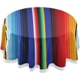 thumbnail image 1 of GZHJMY Mexican Serape Blanket Stripes (1) Polyester Fiber Round Lace Tablecloth, Delicate Table Decoration Items, Protect Your Table (60 Inches/Diameter)., 1 of 2