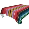 thumbnail image 1 of GZHJMY Mexican Serape Blanket Stripes Tablecloth, Rectangle Waterproof Washable Polyester Table Cover for Picnic Dinner Holiday Party Decor, 60 x 120 Inch, 1 of 7