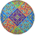 thumbnail image 1 of GZHJMY Mexican Talavera Round Placemats Set of 6, Non-Slip Table Mats Washable Heat Resistant Place Mats for Kitchen Dining Table Home Decor,15.4 Inch, 1 of 7