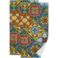 thumbnail image 1 of GZHJMY Mexican Talavera Soft Hand Towels, 2 Pcs Absorbent Bath Towel Decorative Fingertip Towels for Bathroom Gym Spa Hotel Beach Swimming Pool,14.4"x 28.3", 1 of 7