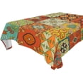 thumbnail image 1 of GZHJMY Mexican Talavera Square Tablecloth, Waterproof Stain Wrinkle Resistant Washable Polyester Table Cover for Picnic Dinner Holiday Kitchen Party Decor, 60 x 60 in Home Decor, 1 of 7